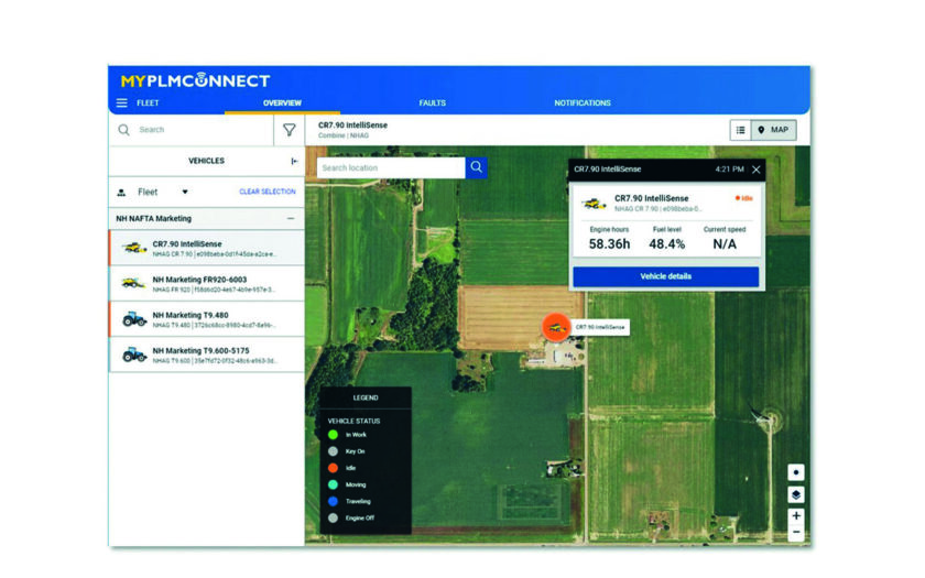 New Holland aggiorna MyPLM Connect Farm screenshot