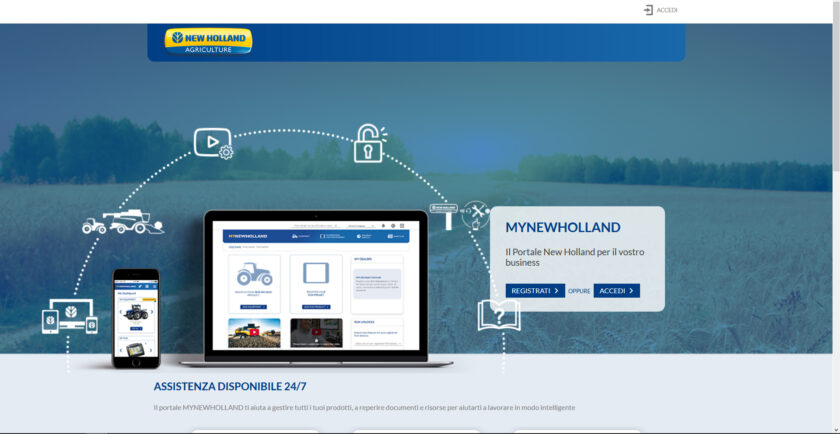 New Holland aggiorna MyPLM Connect Farm portale